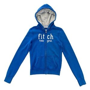 Abercrombie Kids fitch new york Full Zip Long Sleeves Blue Jacket Kid's Size XL